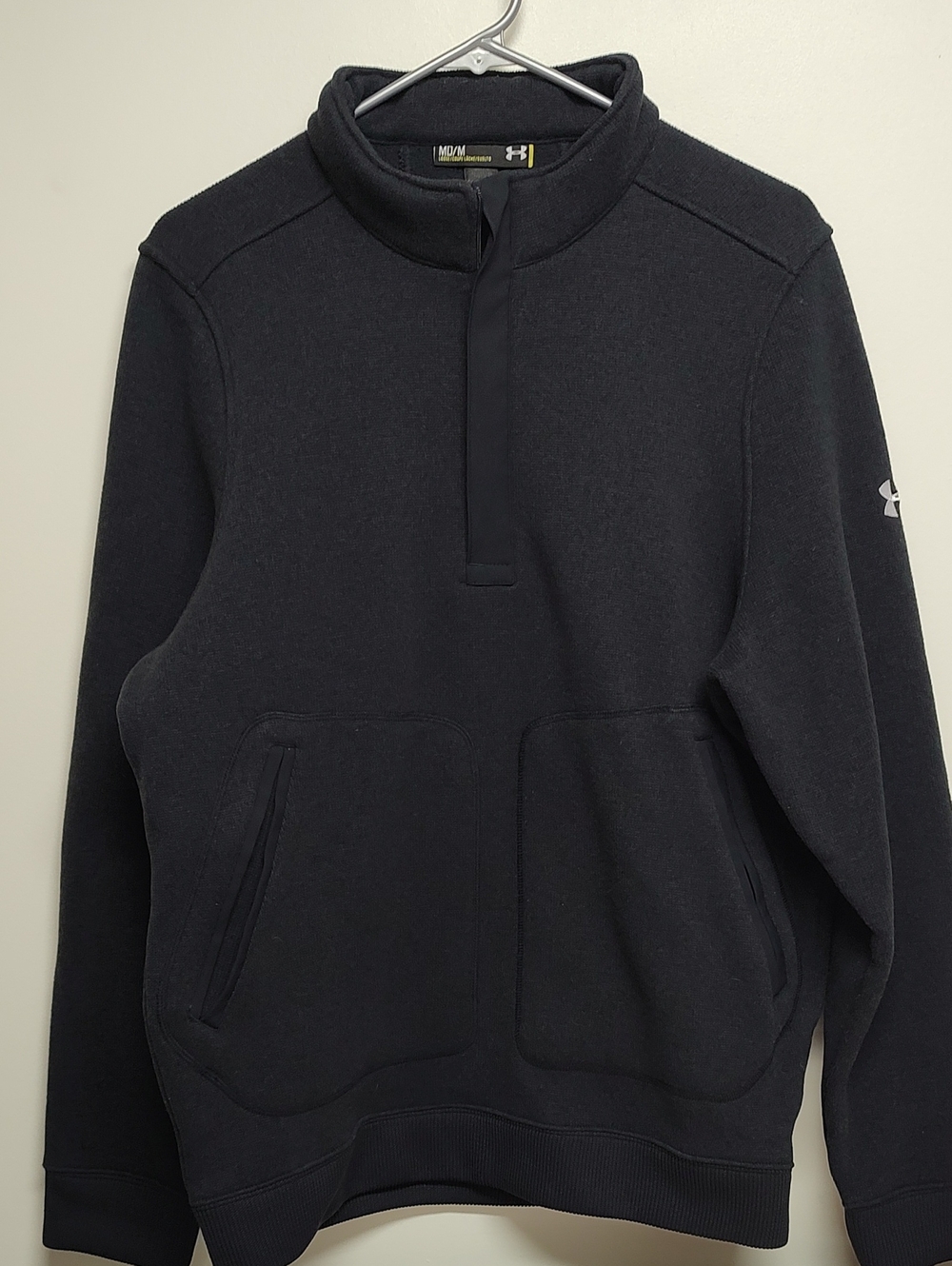 Under Armour Men's Black Half-Zip Pullover Sweatshirt